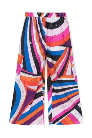 pantalone in cotone multicolor EMILIO PUCCI KIDS | PU6A40M0038543MC